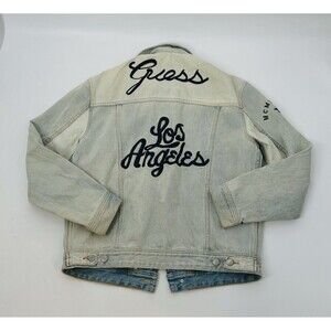 Vintage Guess Georges Marciano Denim Jacket Marty McFly Light Acid Wash Men’s S